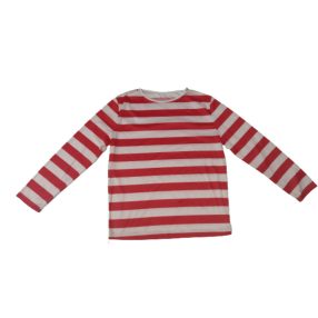 Felnőtt L-XL-es piros-fehér csíkos jelmezfelső