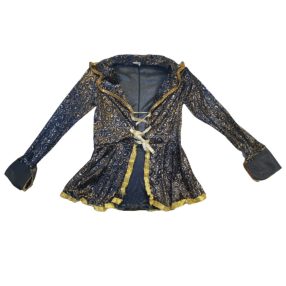 164-es fekete-arany mintásjelmez felső