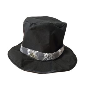 Fekete csipkeszalagos jelmezkalap - ÚJ