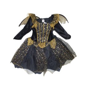   5-6 évesre fekete-arany csillagos-szárnyas halloween jelmezruha