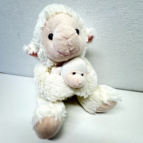 Bárány anya és gyermeke plüss, játékfigura (26 cm)