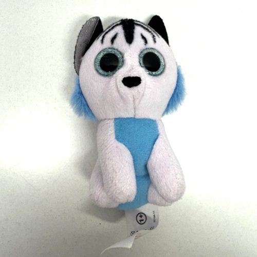 Fehér kutya/tigris plüss, játék (10 cm)