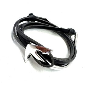 Horgonyos karkötő (fekete)