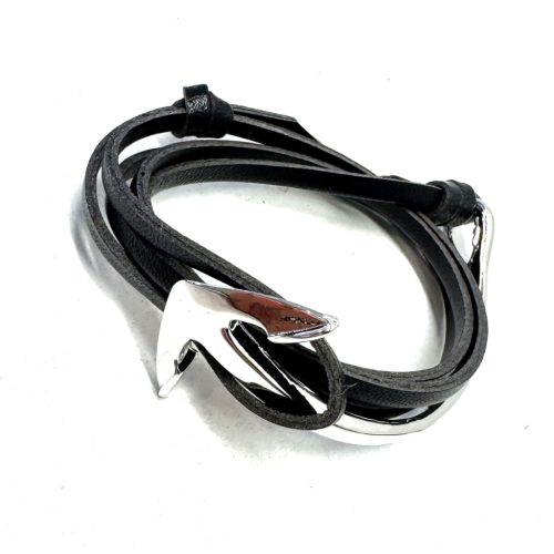 Horgonyos karkötő (fekete)