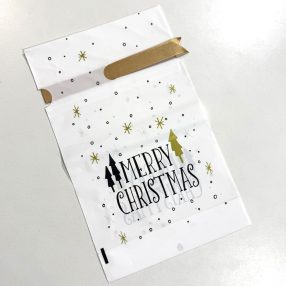 Mikulás zacskó fehér, nem csörgős, masnival