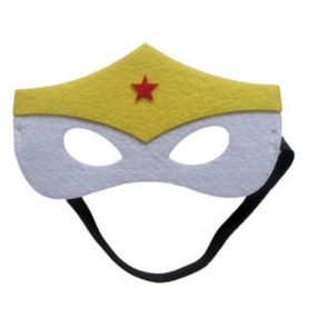 Sárga-fehér csillagos filc maszk - Wonder Woman - ÚJ