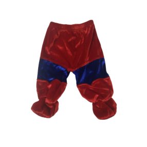   62-68-as piros-kék tükörbársony hatású jelmeznadrág - Superman