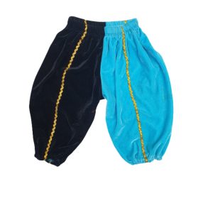   6 évesre fekete-kék plüss térdig érő jelmeznadrág (pl. udvaronc)