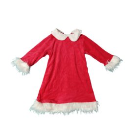 86-92-es piros szőrmés mikulás ruha