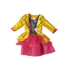   5-6 évesre sárga-rózsaszín órás jelmez - Alice csodaországban