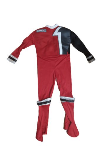 9-10 évesre piros-fekete szuperhős kezeslábas