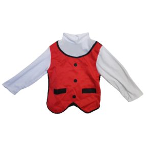 6-7 évesre piros-fehér-fekete jelmezfelső - Halloween