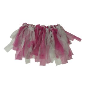   6-8 évesre rózaszín-fehér tüllös szoknya, jelmez - Halloween