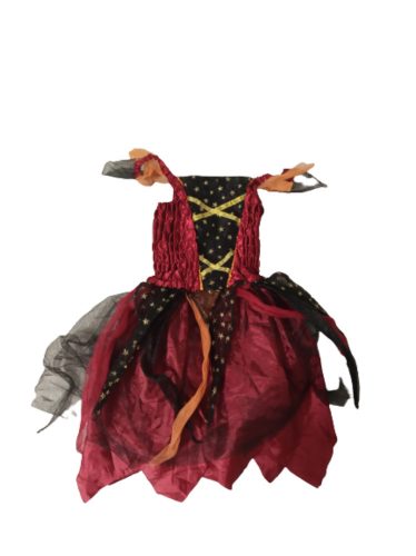 5-6 évesre bordó-fekete boszorkányruha, halloween jelmezruha - George