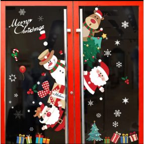 Öntapadós karácsonyi ablakmatrica (Mikulás)