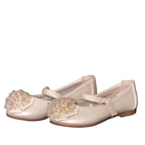 Gyöngyház fehér  alkalmi cipő (20-21)