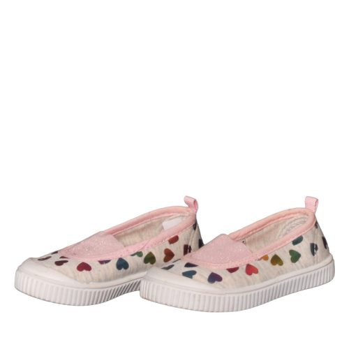 Szürke, szívecskés  félcipő gumis pánttal (21)