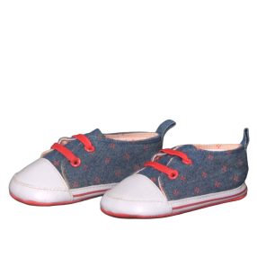 Farmerkék mintás  baba cipő (21-22)