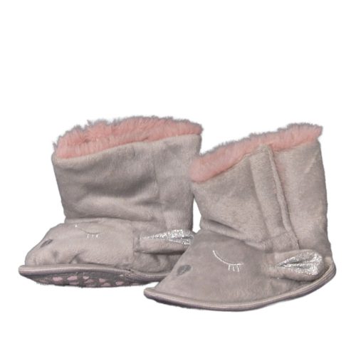 Szürke, állatkás szőrme béléses csizma ( 18-19)