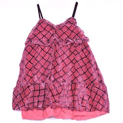 Jean Bourget bársony mintás, pántos ruha (164)