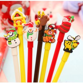 Karácsonyi figurás toll (sárga)