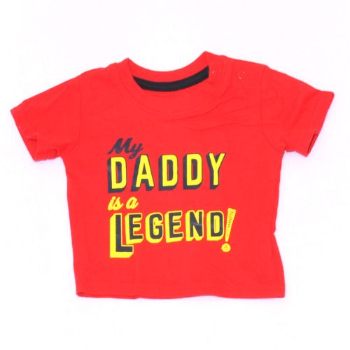 Piros, 'Daddy legend' póló (56-62)