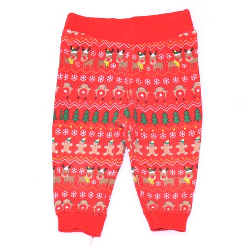 Piros, karácsonyi pizsama alsó (68-74)