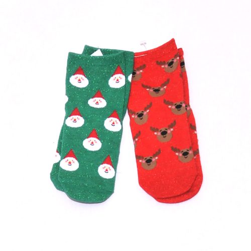 Piros, Zöld, karácsonyi zokni szett (92-98)