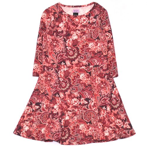 Rózsaszín, virágos ruha (128-134)