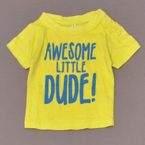 Zöld, kék feliratos póló (56)