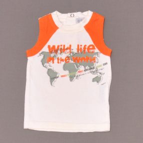 Krém, narancs ujjatlan felső (62)