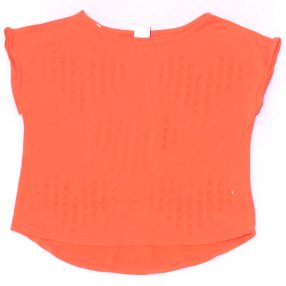 Koral, áttőrt mintás rövid ujjú felső (128)