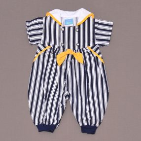 Kék, Fehér csíkos rugdalózó (62-68)