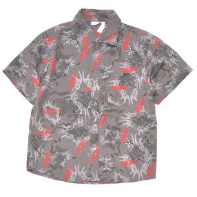 Szürke, sárkányos rövid ujjú ing (134-140)