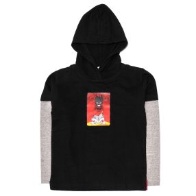 Fekete, Szürke hosszú ujjú póló (134-140)