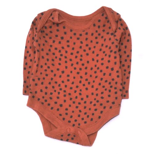 Barna, kockás hosszú ujjú body (56)