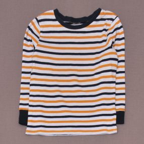 Fehér, Kék, Sárga csíkos pizsama felső (110-116*)