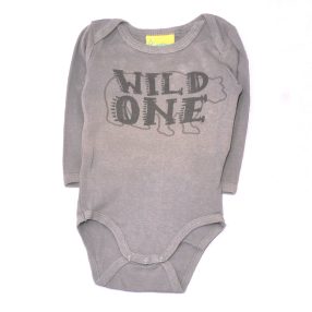 Szürke, Wild one hosszú ujjú body (62-68)