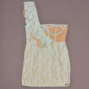 Barna, Kék alkalmi pántnélküli ruha (176*)