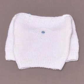 Fehér pulóver (56-62*)