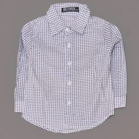 Fehér, virágos hosszú ujjú ing (74)