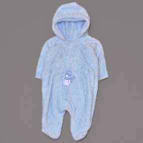 Világoskék, hóemberes overál (74)