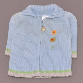 Világoskék, kötött kardigán (68)