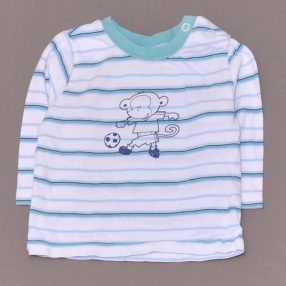 Kék, Fehér csíkos hosszú ujjú póló (62-68)