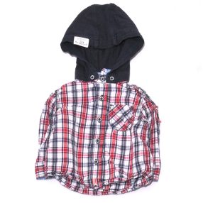 Kék, Piros kockás hosszú ujjú ing (68*)