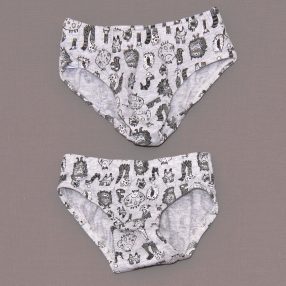 Szürke, állatos alsónadrág szett (92-98)