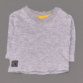 Szürke csíkos hosszú ujjú póló (56-62)