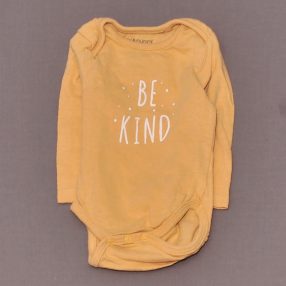 Sárga, be kind hosszú ujjú body (62)