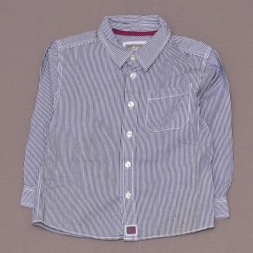 Kék, Fehér csíkos hosszú ujjú ing (98-104)