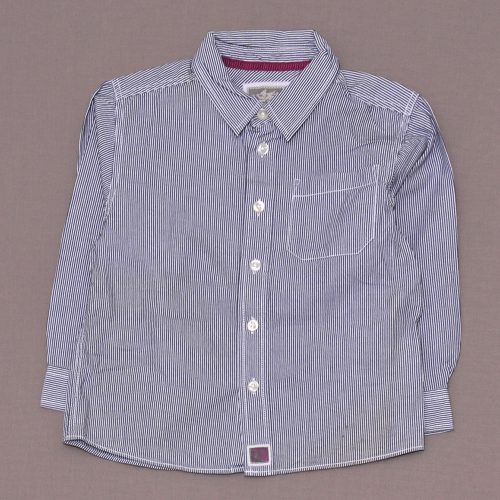 Kék, Fehér csíkos hosszú ujjú ing (98-104)